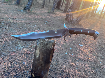 Hand forged 13 inch bowie knife | Highly Graded Carbon Steel | Machete Survival Tools | Full Tang Using knife | Balanced Water Tempered